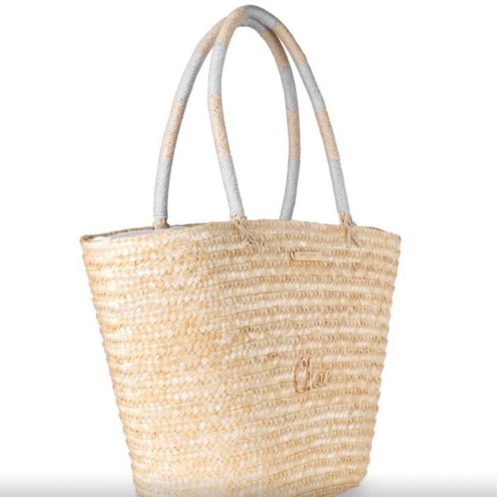 SOLD new w/o tag: Katie Loxton • straw beach tote - Picture 2 of 8